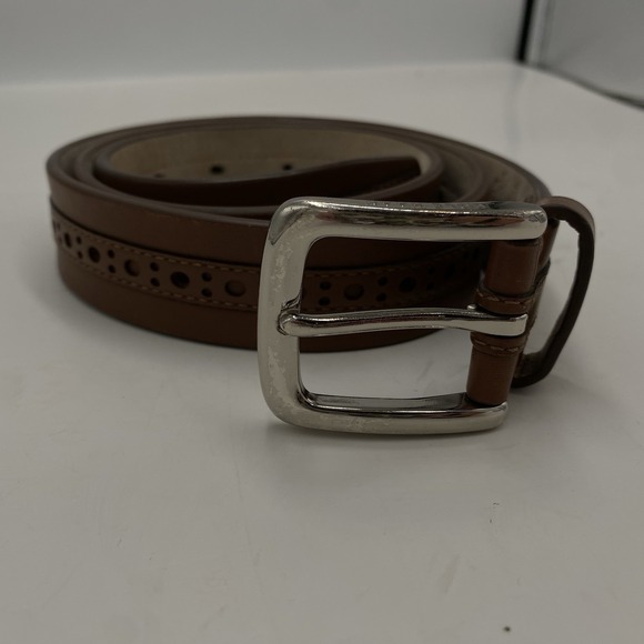 Cole Haan Mens Genuine Leather Brown Belt 36/90- Read - Picture 1 of 7